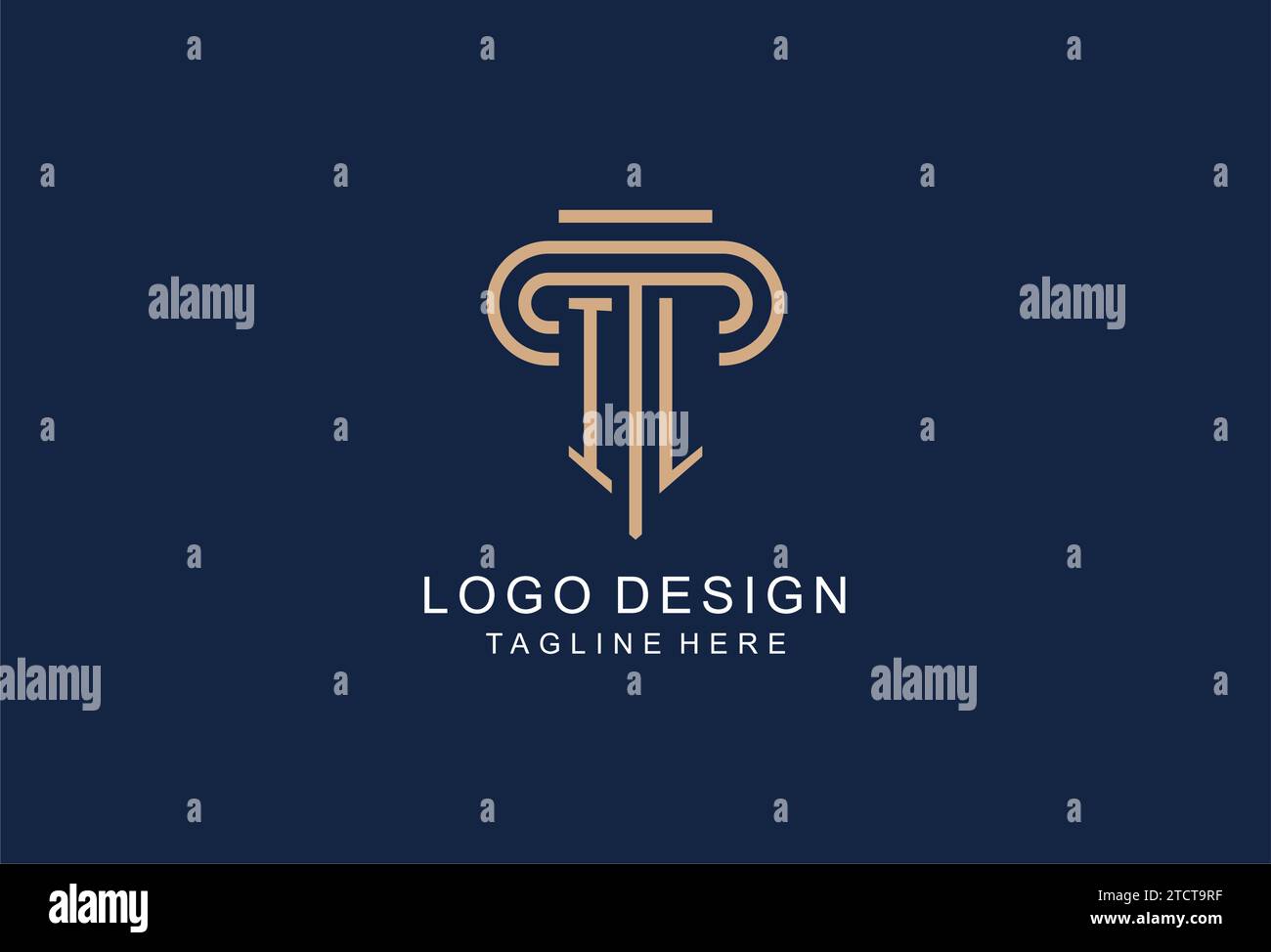 IL initial pillar logo, elegant and luxury law firm logo design ideas ...