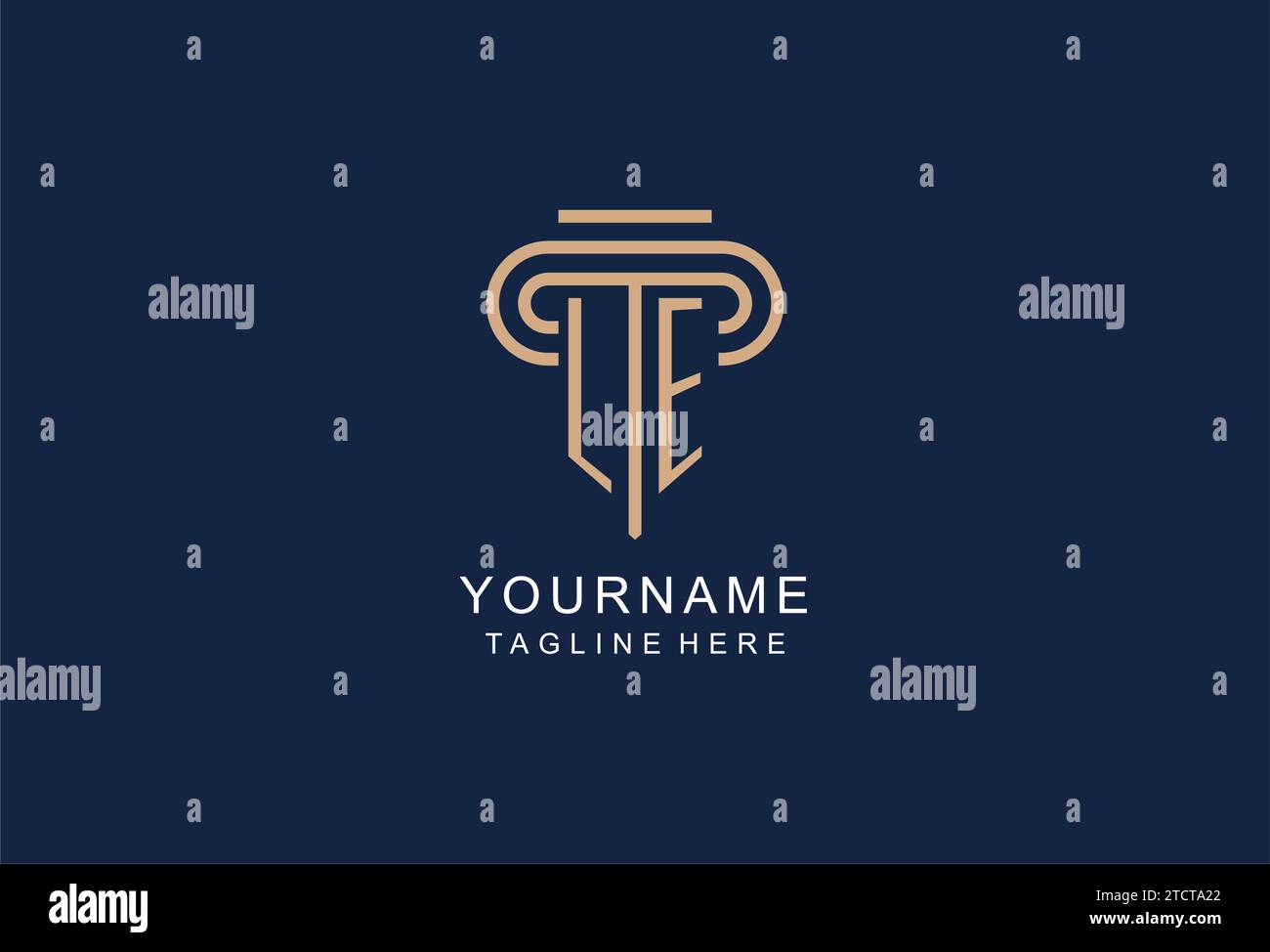 LE initial pillar logo, elegant and luxury law firm logo design ideas ...