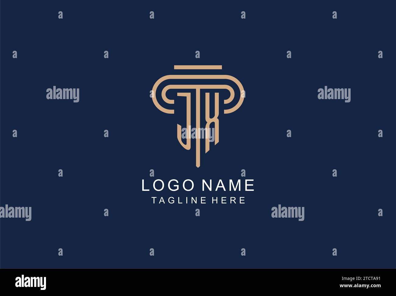 JX initial pillar logo, elegant and luxury law firm logo design ideas ...