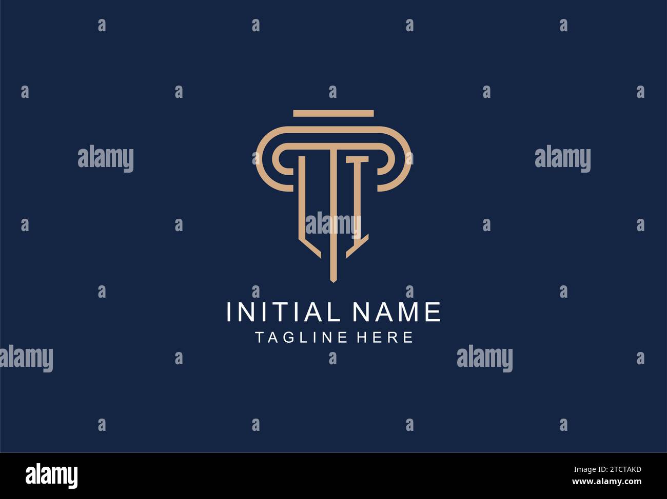 LI initial pillar logo, elegant and luxury law firm logo design ideas ...