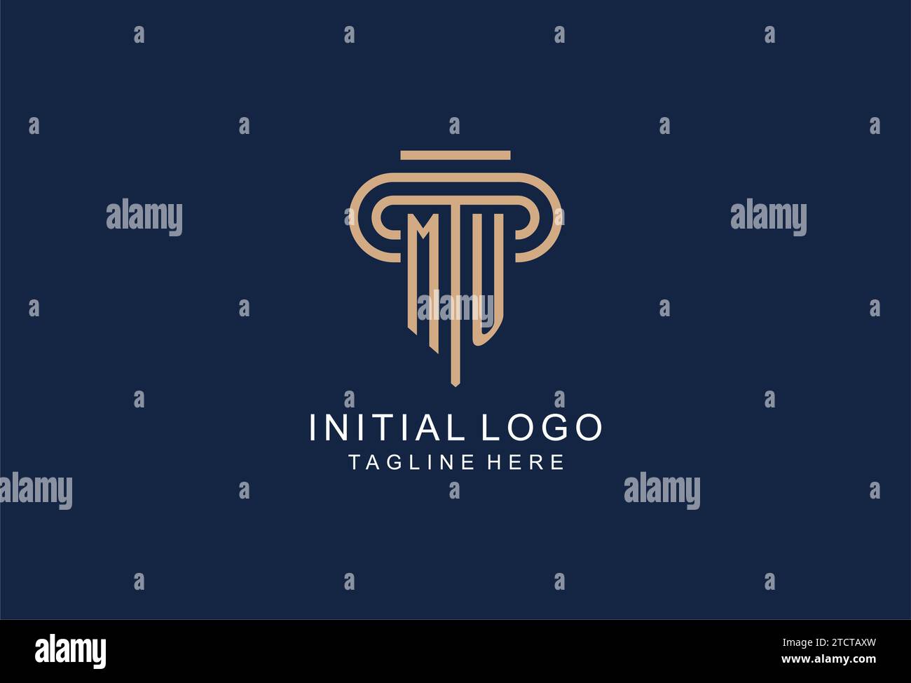 MU initial pillar logo, elegant and luxury law firm logo design ideas ...