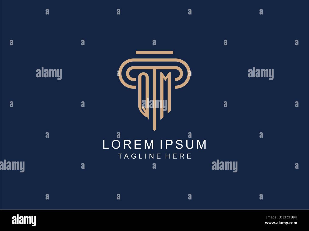 QM initial pillar logo, elegant and luxury law firm logo design ideas ...