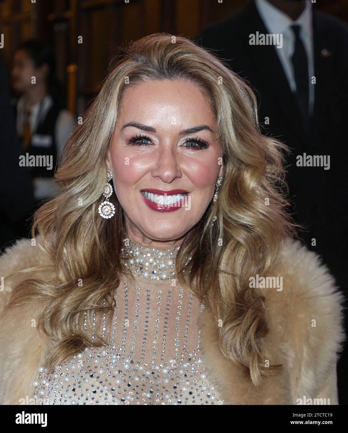 Claire Sweeney attends the press night for the annual pantomime at the