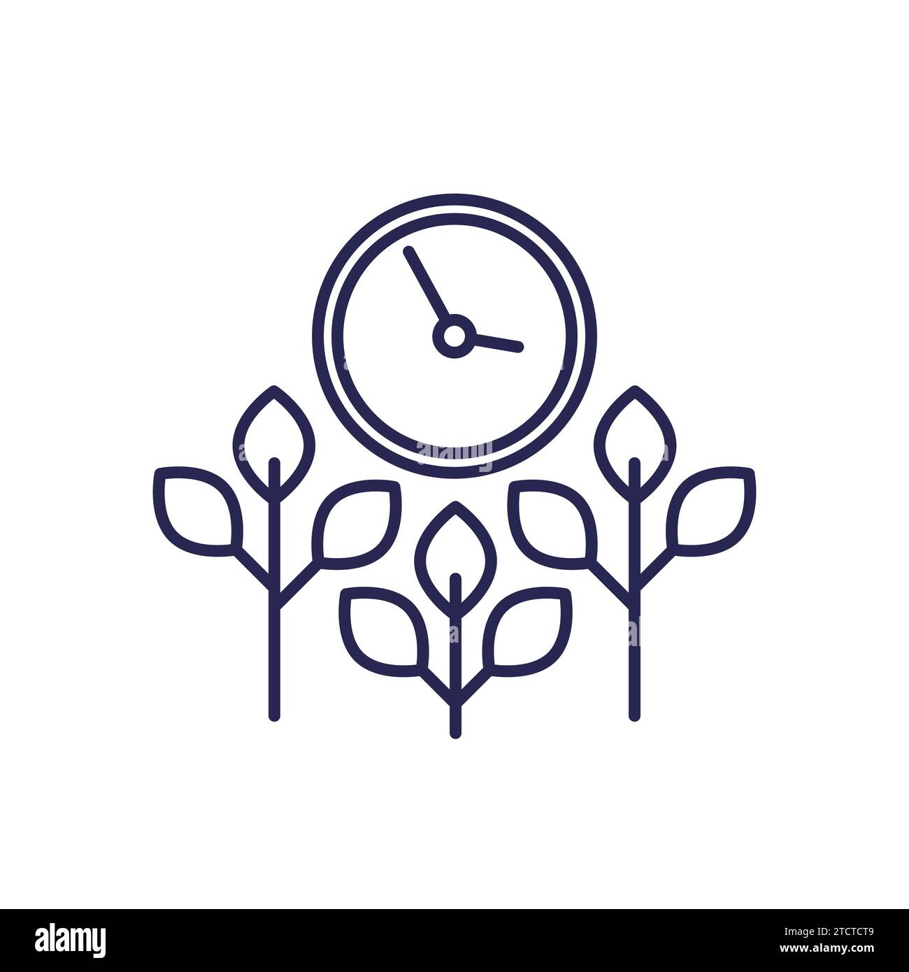 growing crops and time line icon, farming concept Stock Vector Image