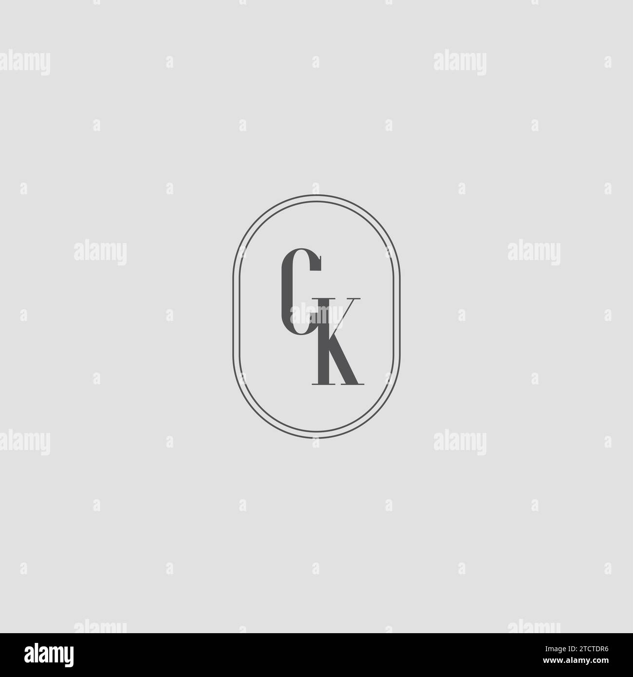 Initial CK wedding monogram logo design vector graphic Stock Vector ...