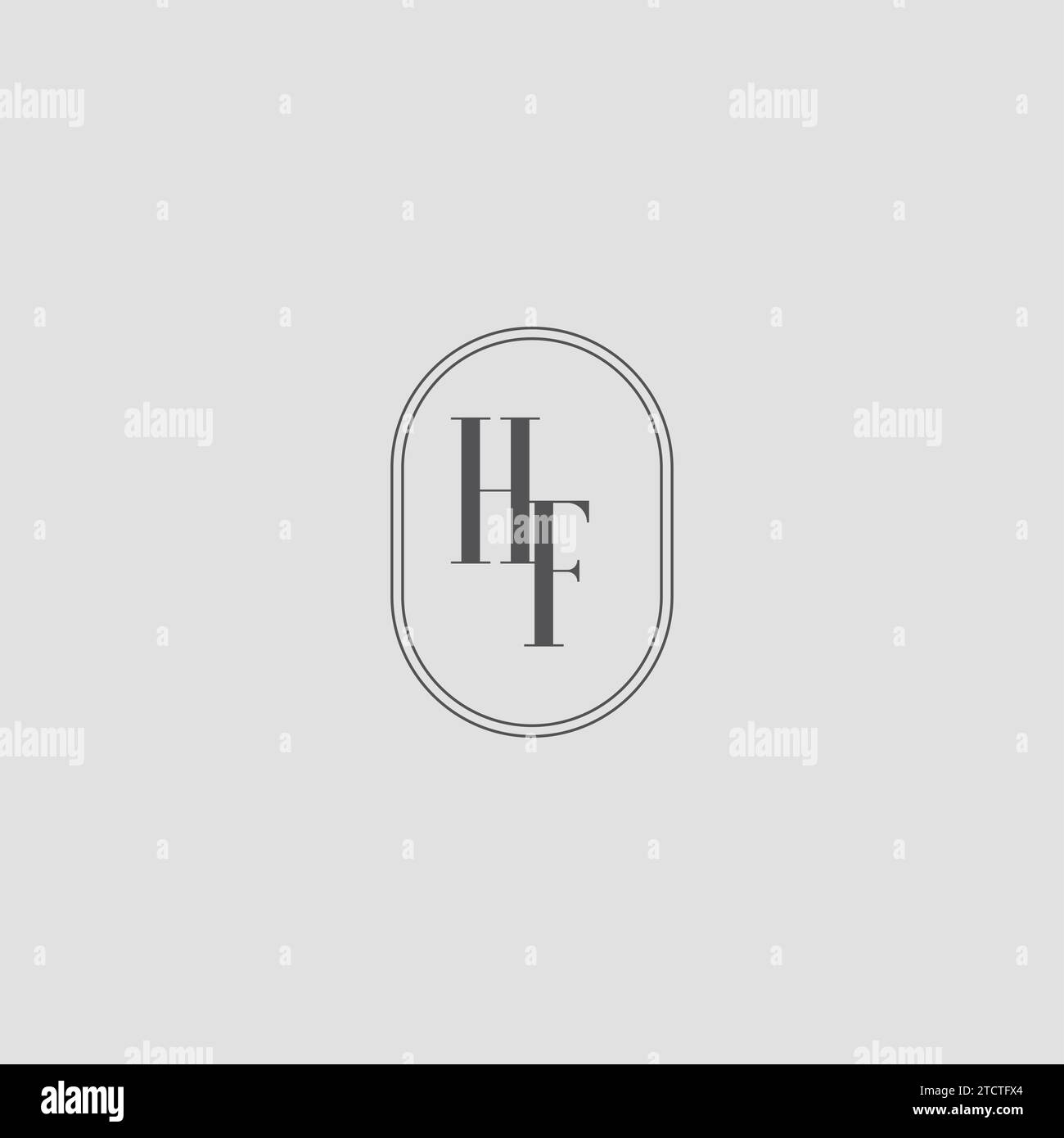 Initial HF wedding monogram logo design vector graphic Stock Vector ...