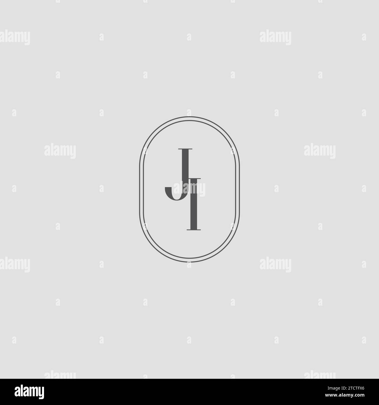 Initial JI wedding monogram logo design vector graphic Stock Vector ...