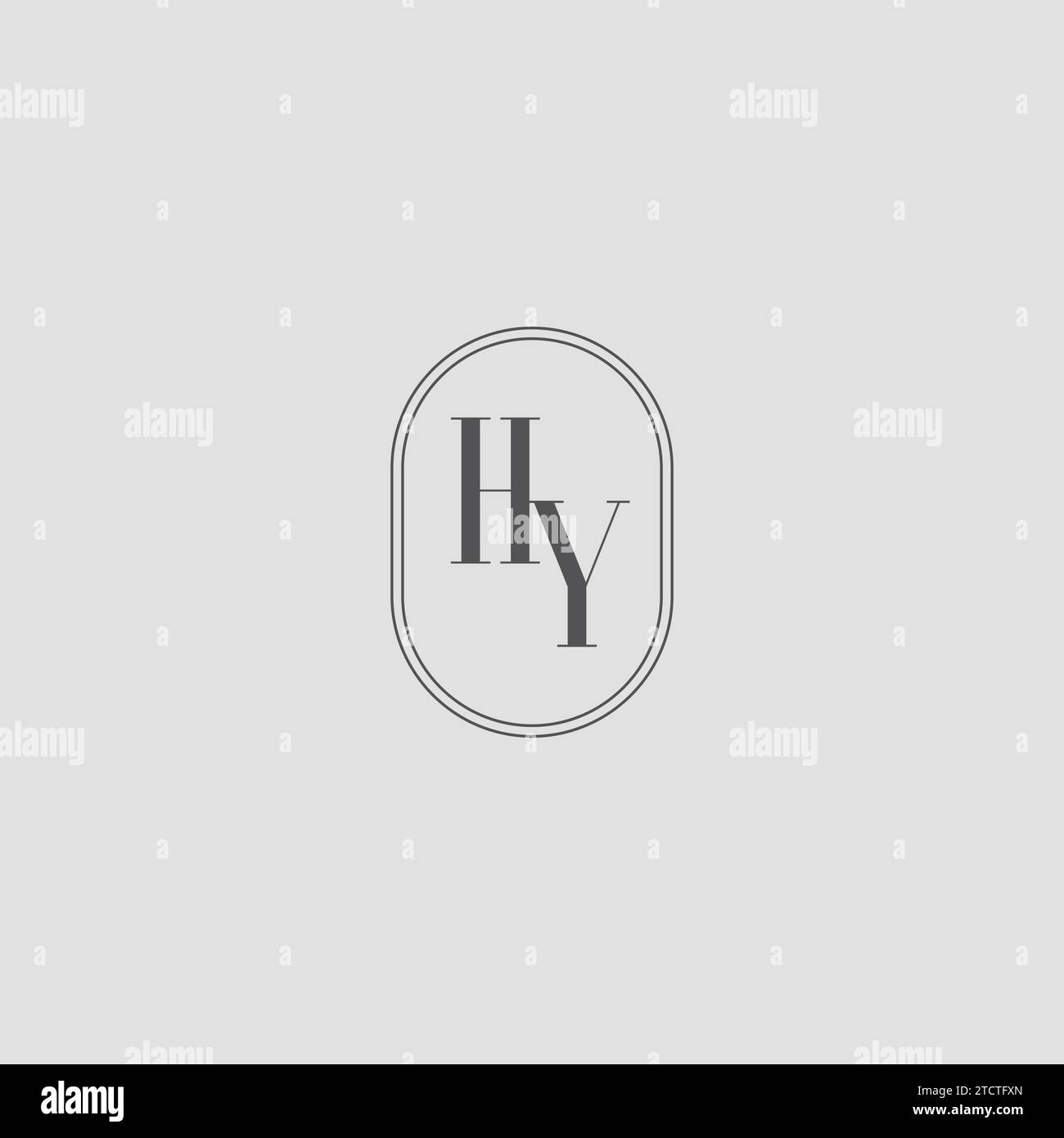 Initial HY wedding monogram logo design vector graphic Stock Vector ...