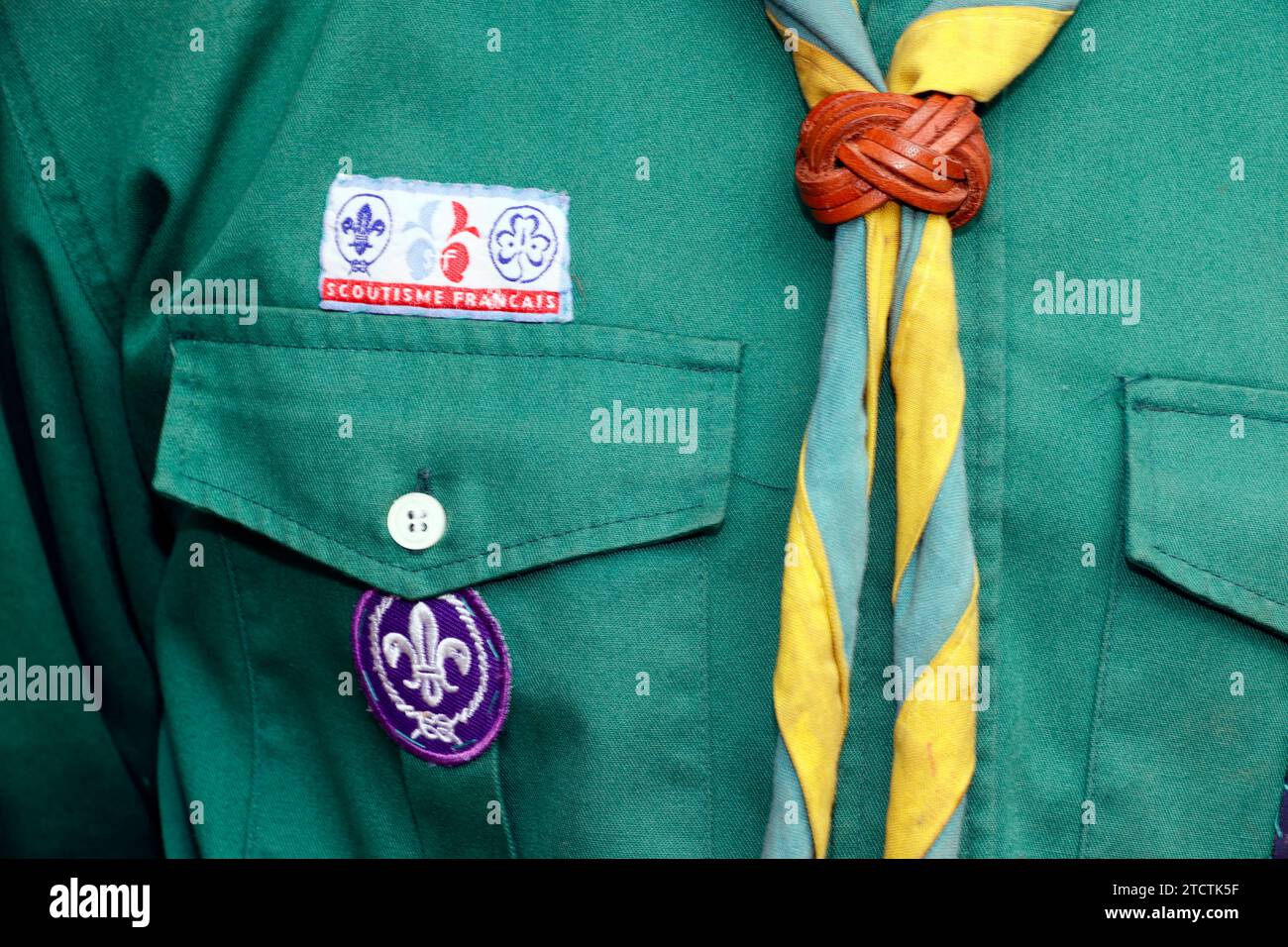 Classic boy scout uniform with neckerchief. France Stock Photo Alamy