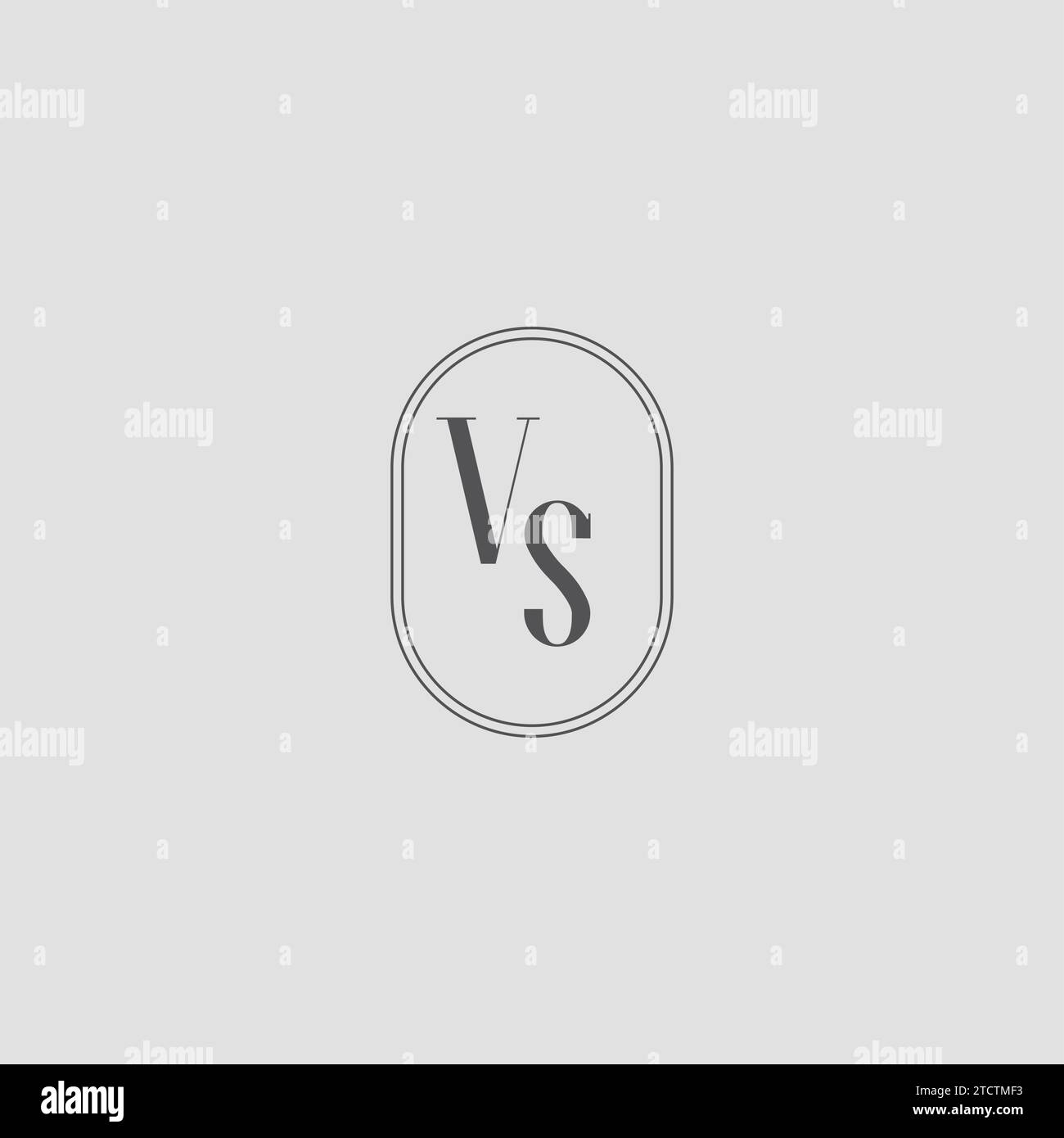 Initial VS wedding monogram logo design vector graphic Stock Vector