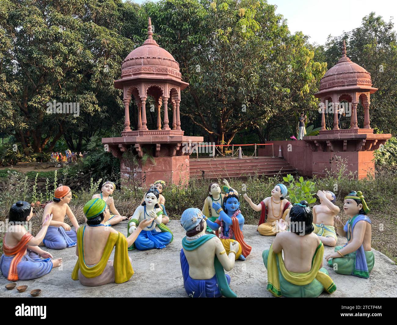 Murthis (statues) in Govardhan Ecovillage, Maharashtra, India Stock ...