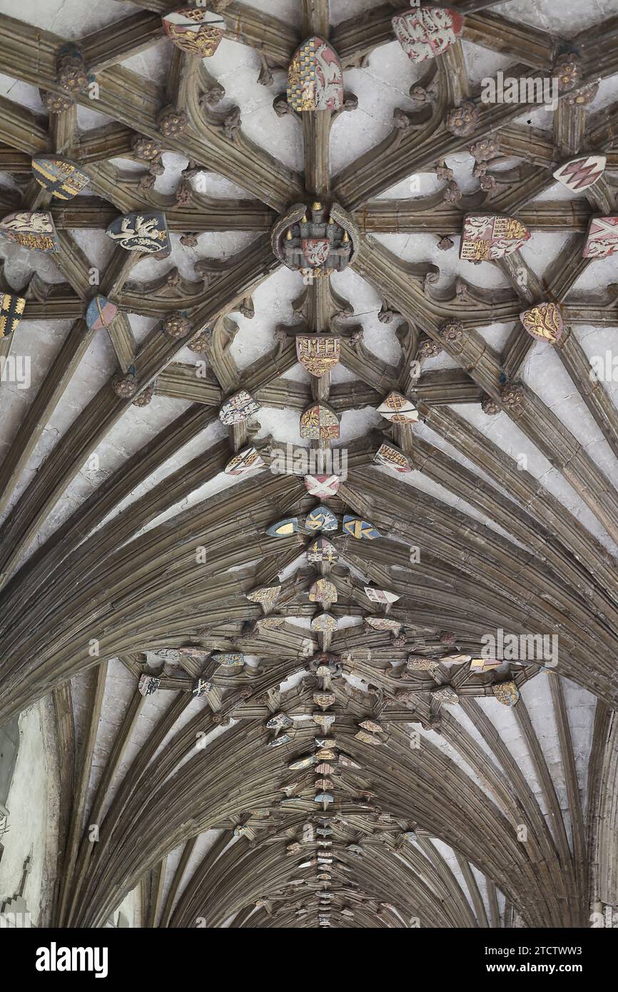 Canterbury Cathedral, Kent, U.K. Cloister Ceiling With Coats Of Arms ...