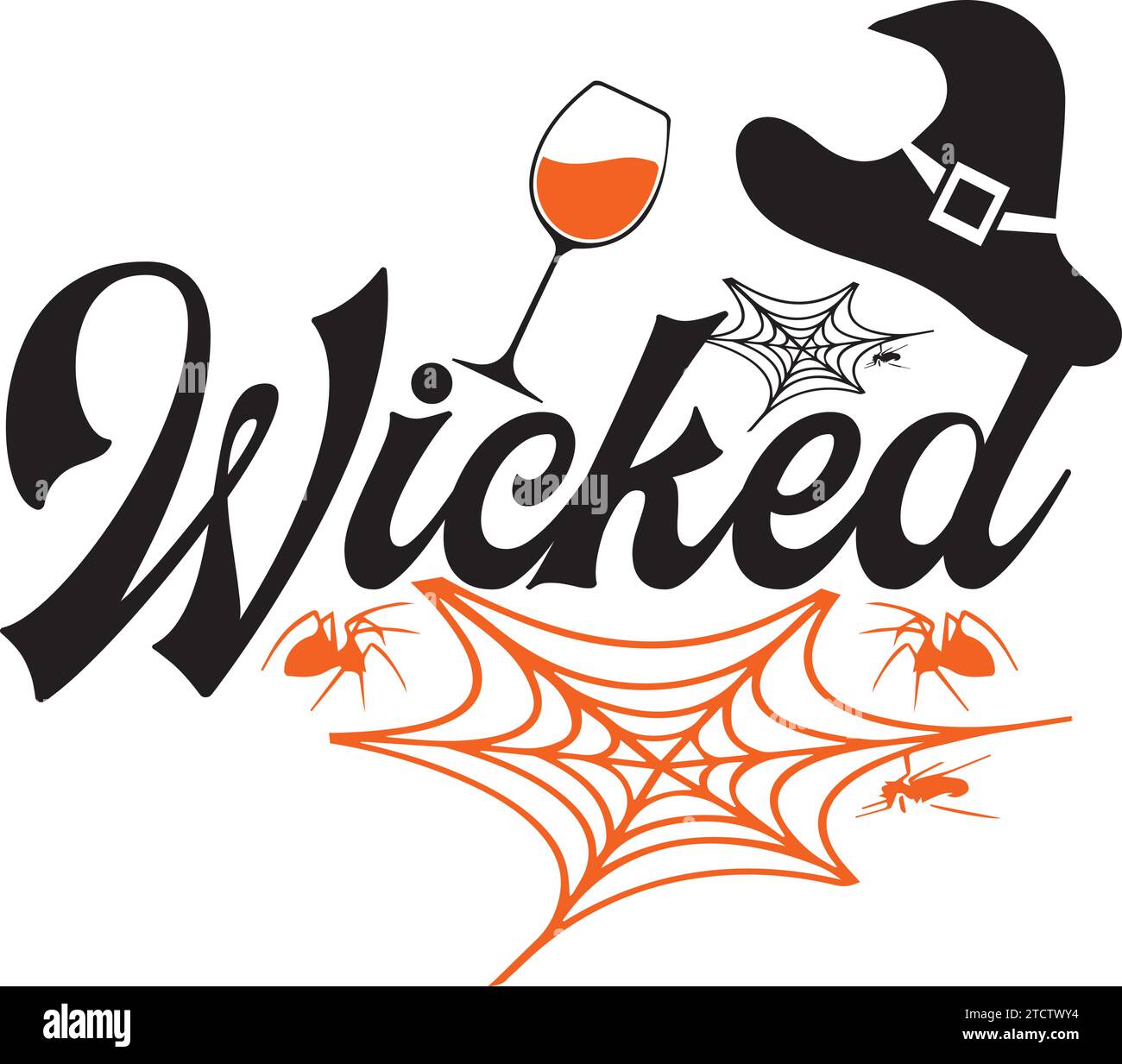 Wicked SVG ,Halloween SVG Design Stock Vector