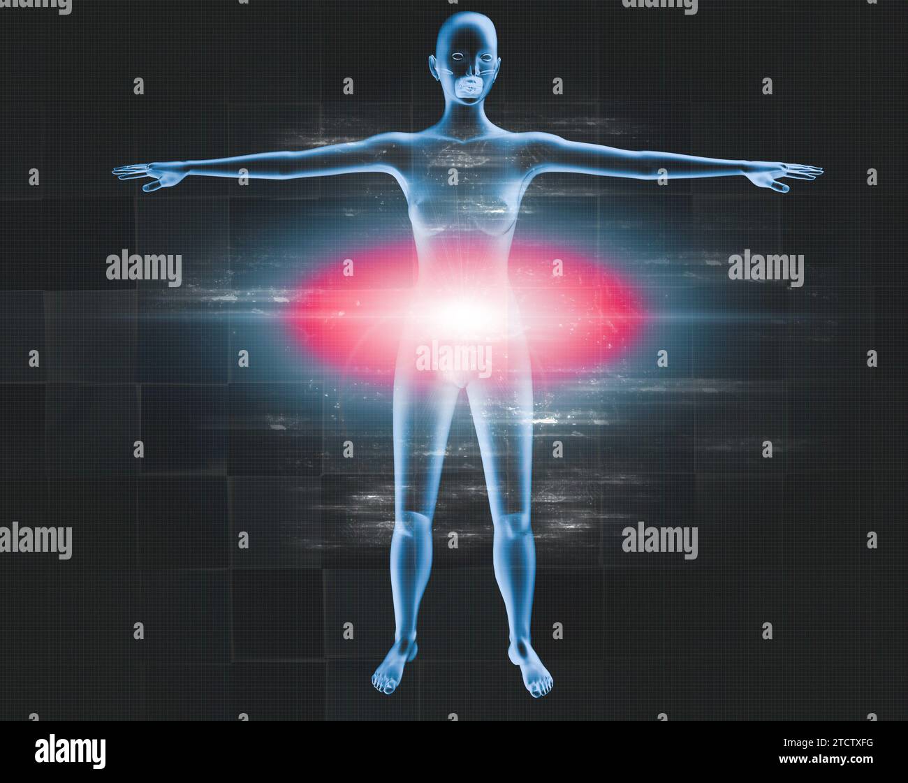 Medical imaging and medical treatments. Concept of analgesics and