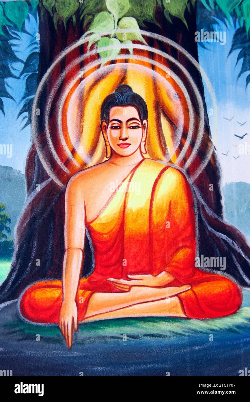 Life of Siddhartha Gautama, most commonly referred to as the Buddha : the awakened. Vietnam. Stock Photo
