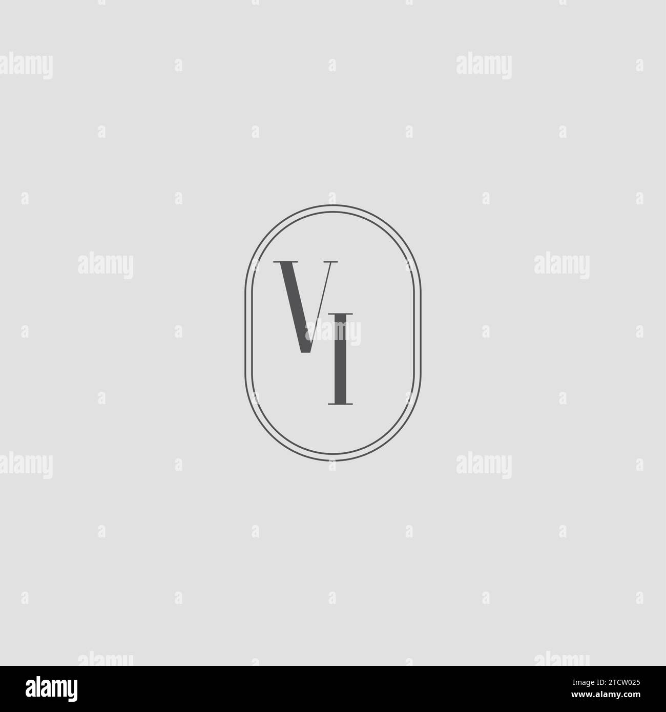 Initial VI wedding monogram logo design vector graphic Stock Vector ...