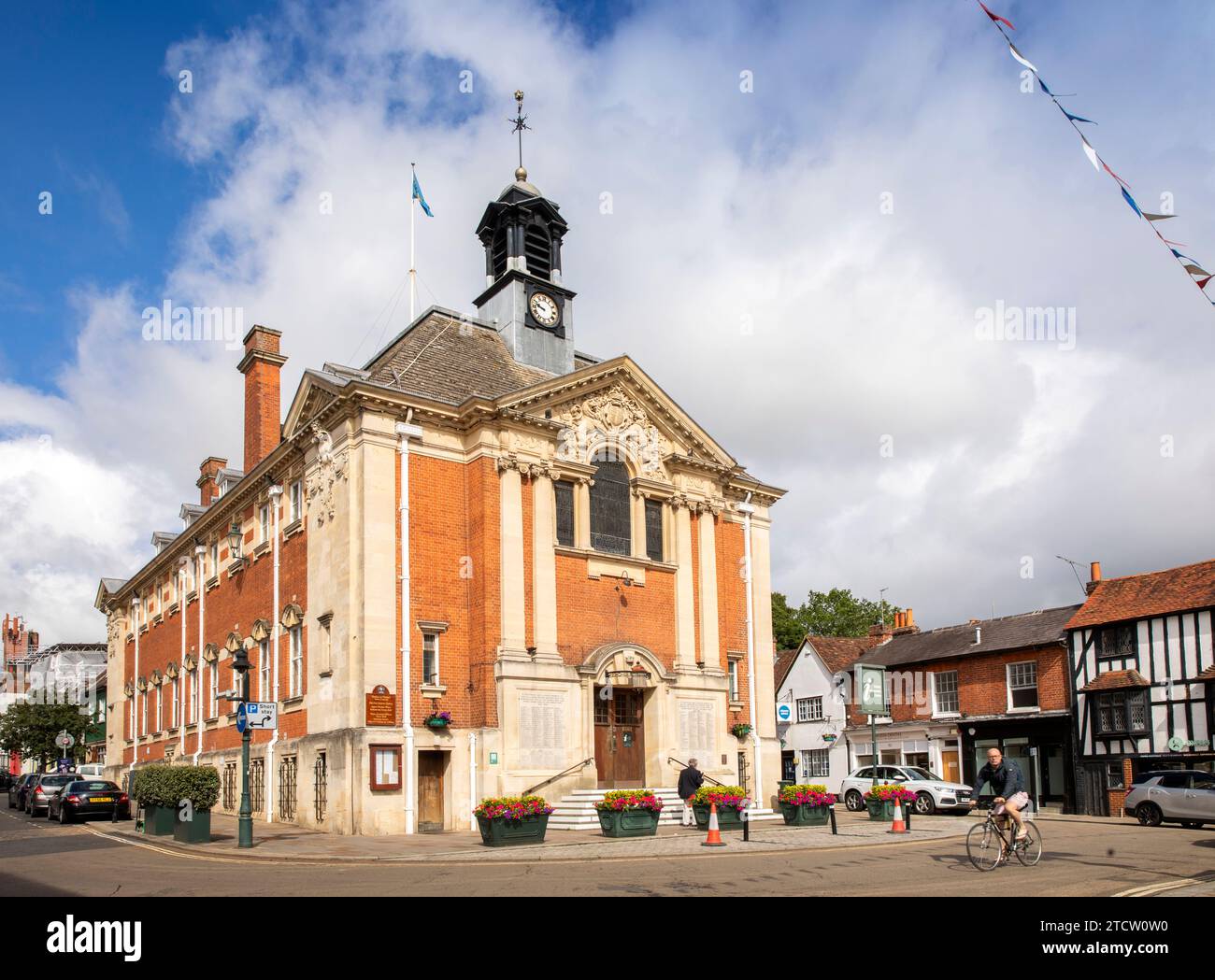 UK, England, Oxfordshire, Henley on Thames, Market Place, Town Hall Stock Photo