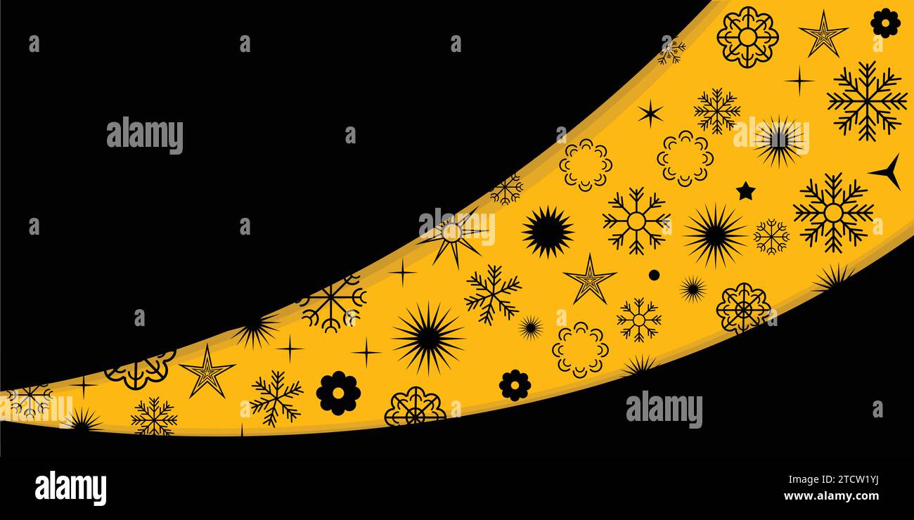 Vector elegant background with gold snowflakes background Stock Vector
