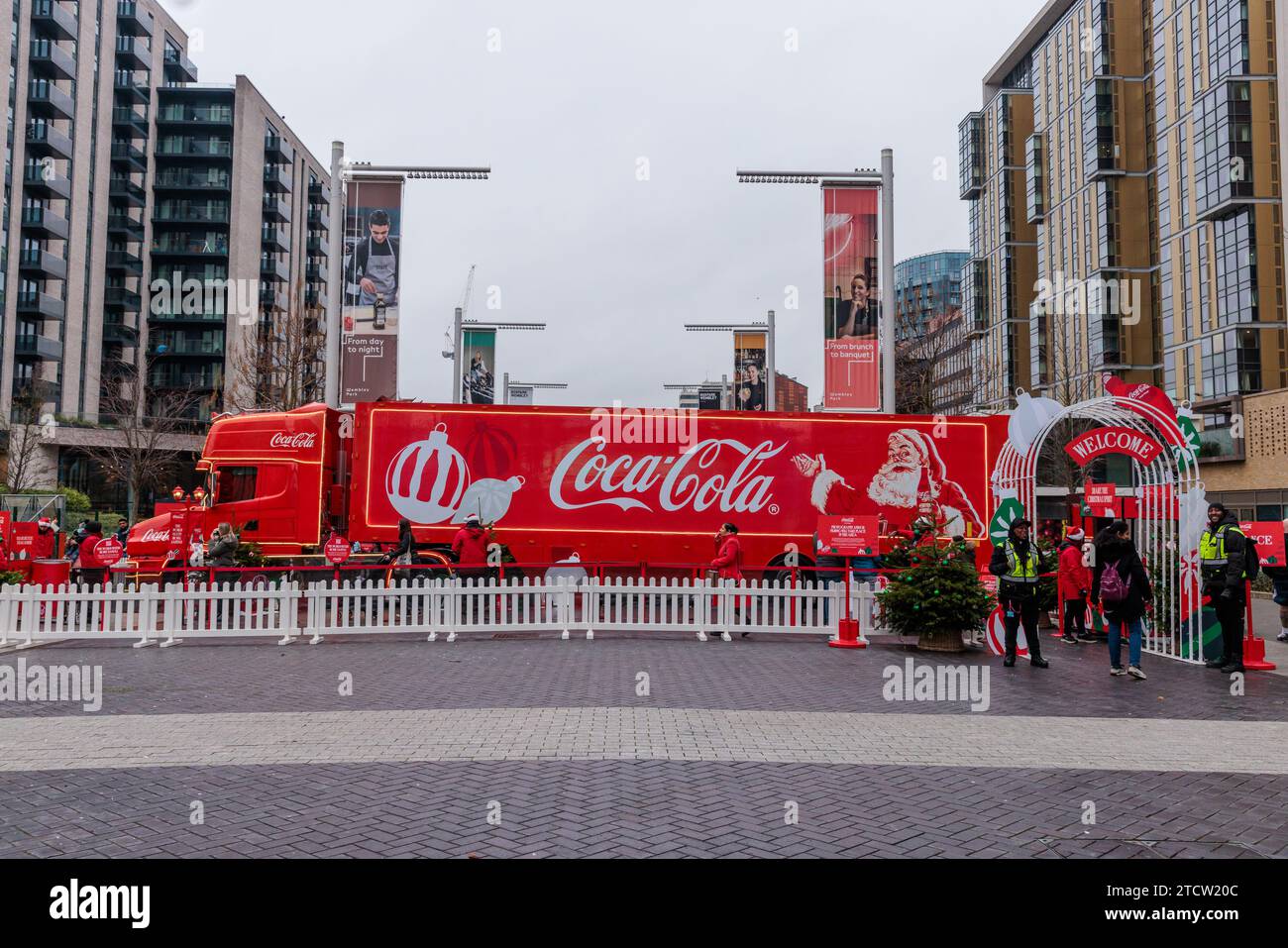 Wembley Park, London, UK. 14th December 2023. The iconic Coca Cola