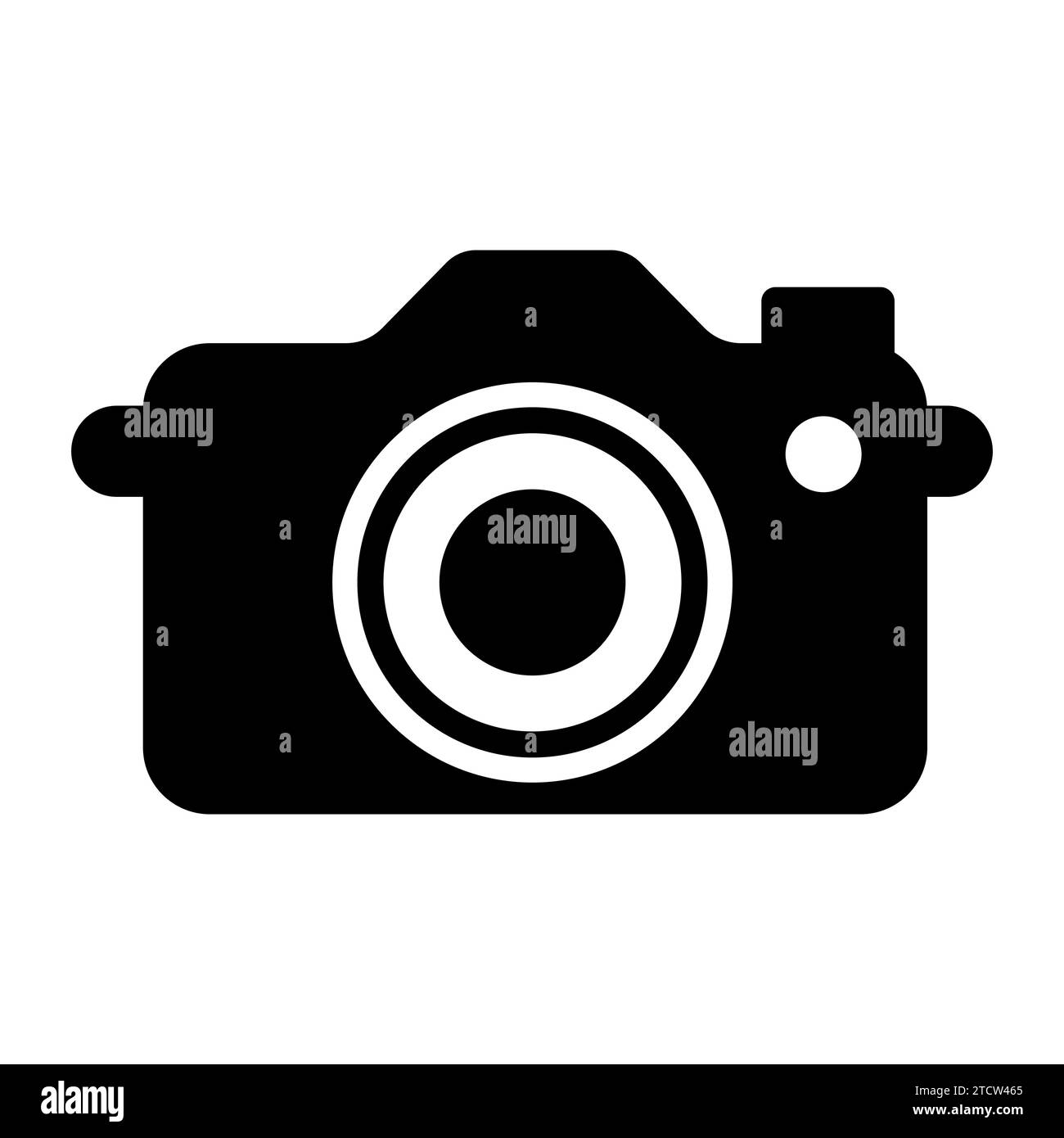 Camera black icon on white background Stock Vector Image & Art - Alamy