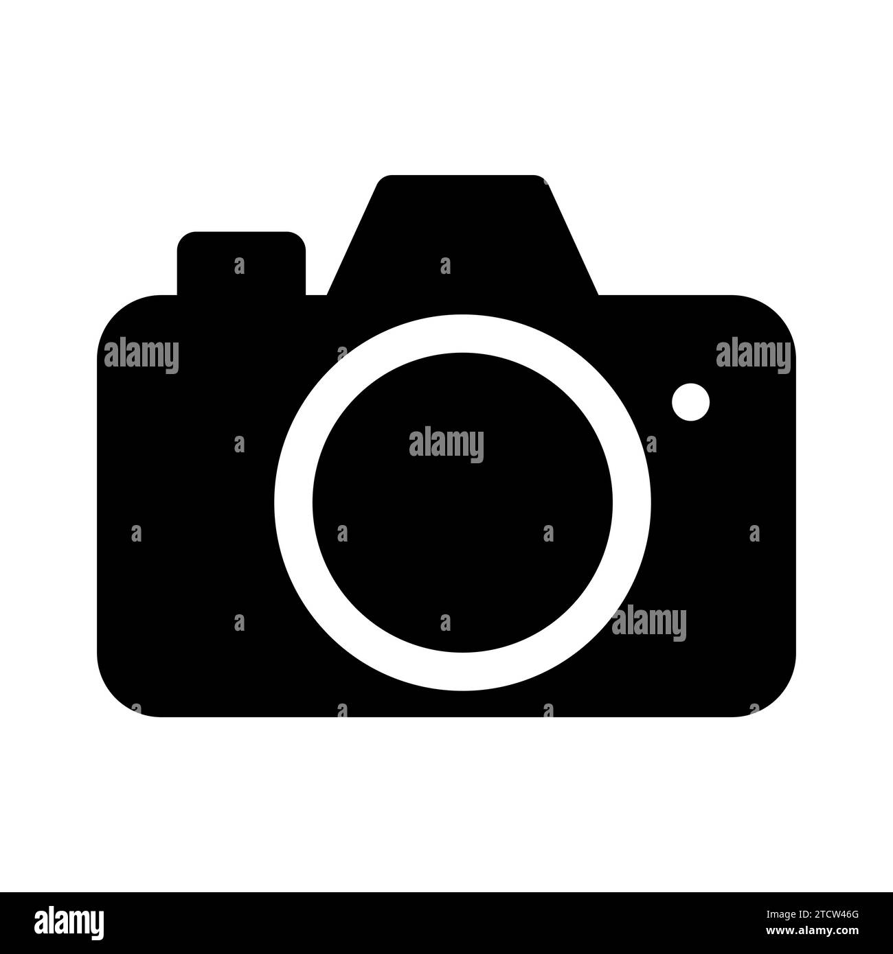 Camera black icon on white background Stock Vector Image & Art - Alamy