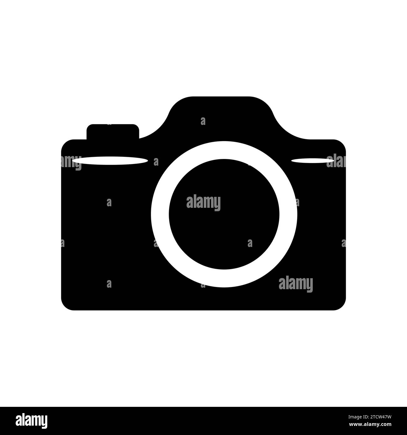 Camera black icon on white background Stock Vector Image & Art - Alamy