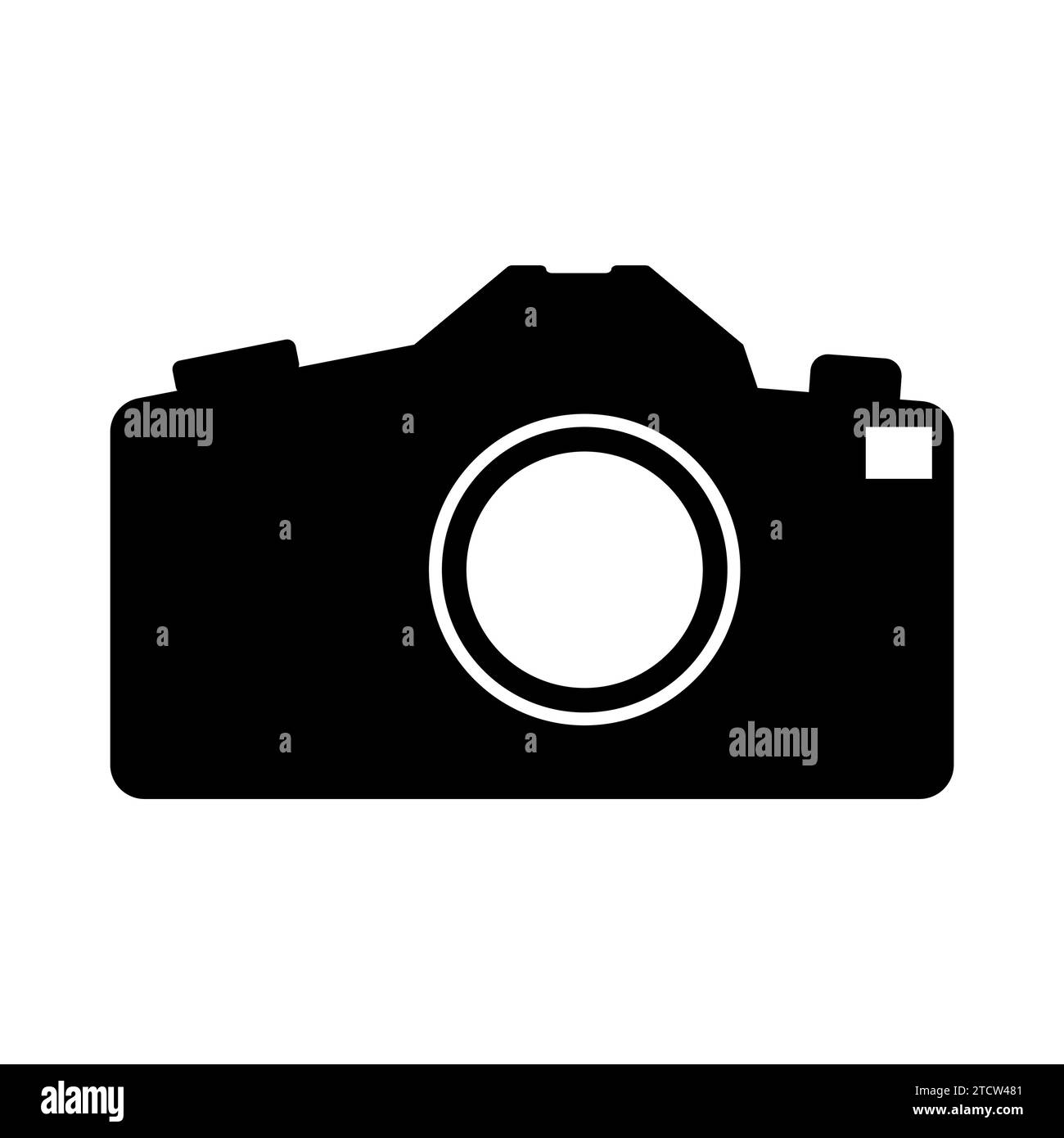 Camera black icon on white background Stock Vector Image & Art - Alamy