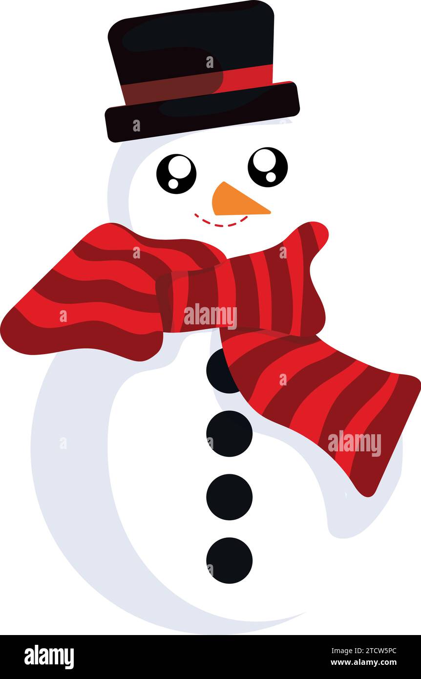 Cute snowman christmas character Vector Stock Vector Image & Art - Alamy