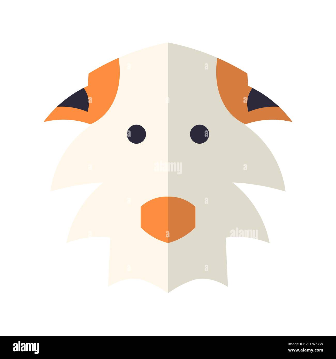 Abstract vector animal icon on white background Stock Vector Image ...