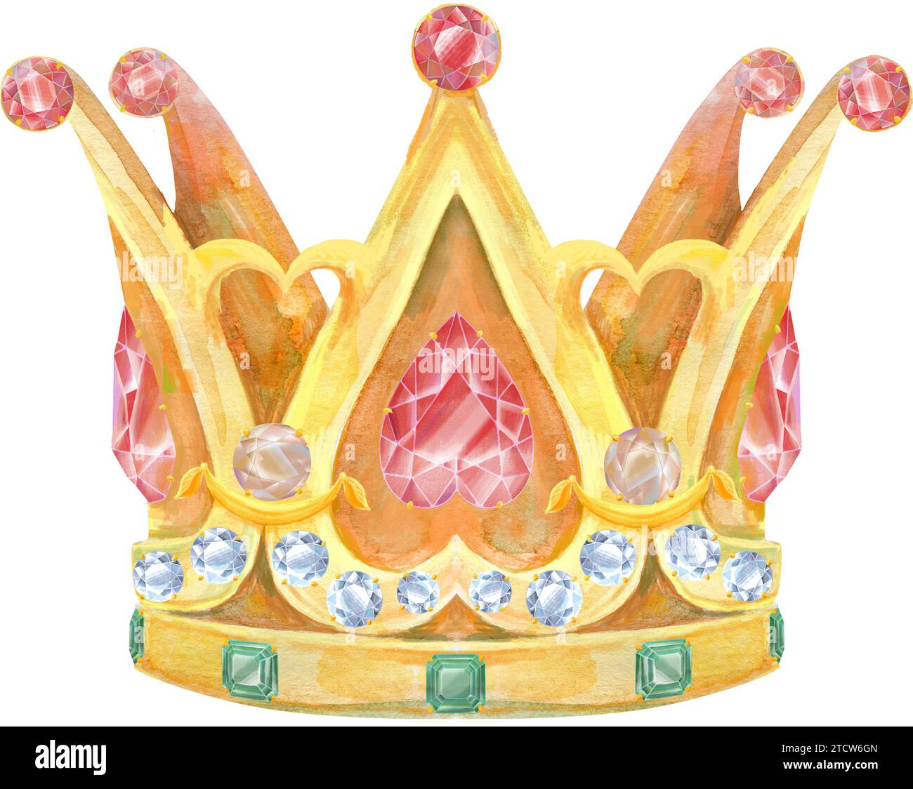Golden crown precious stones hi-res stock photography and images - Alamy