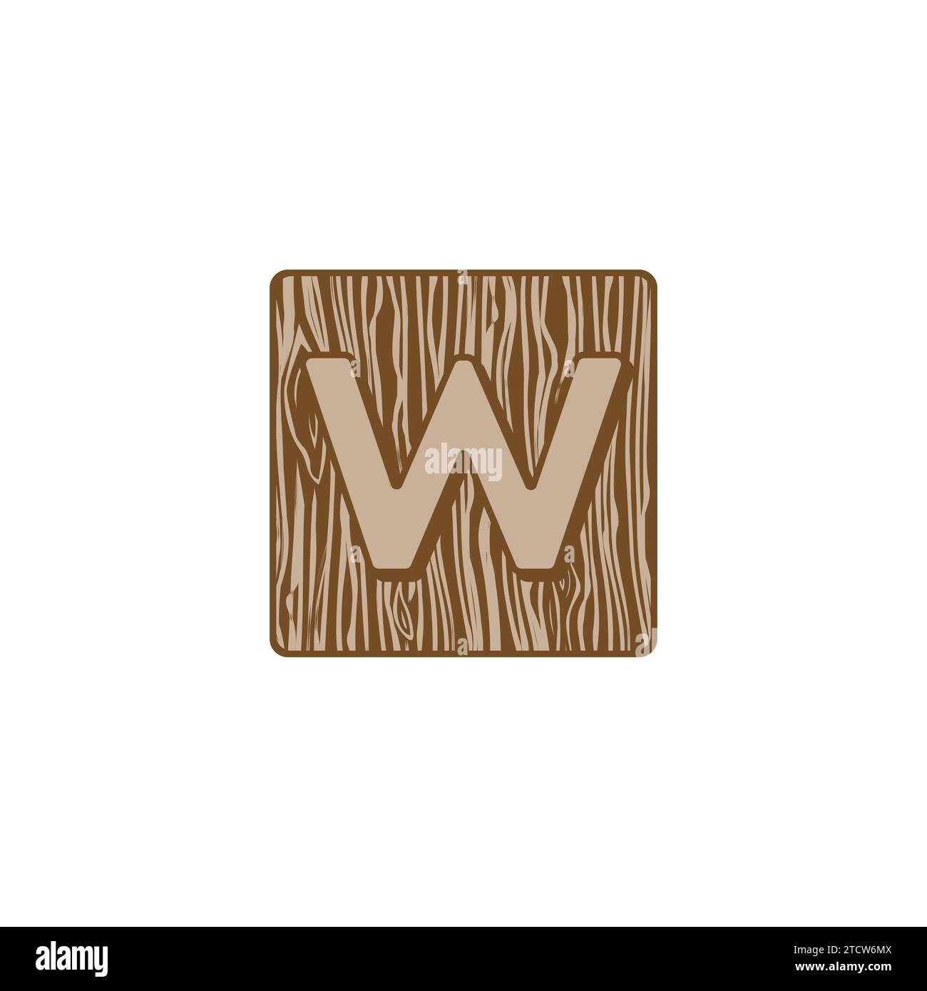 Letter w wood work logo vintage design vector image. Letter w logo icon design template elements, Capenter industry logo design Stock Vector