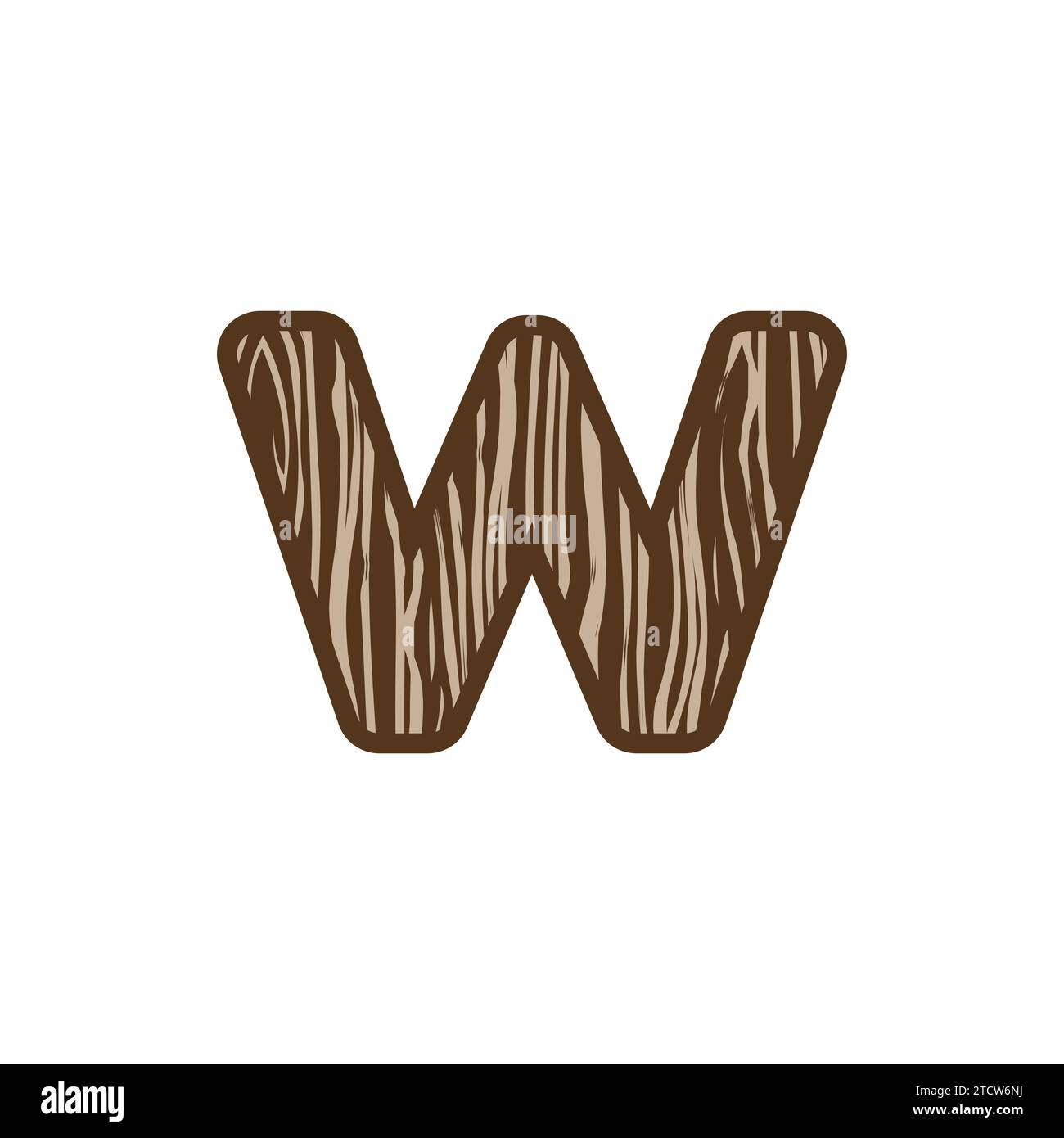 Letter w wood work logo vintage design vector image. Letter w logo icon ...