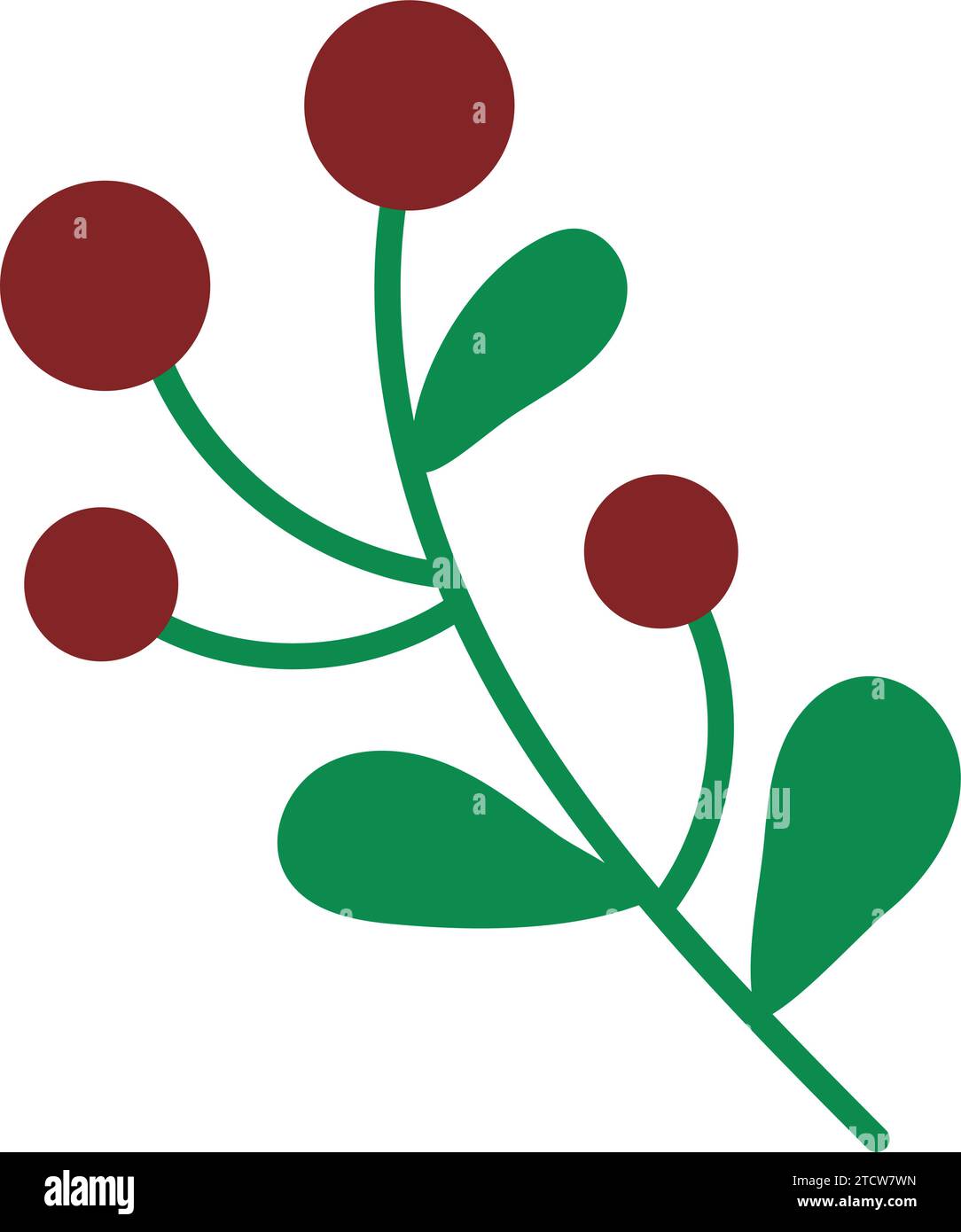 Detailed christmas holly leaf icon Vector illustration Stock Vector ...