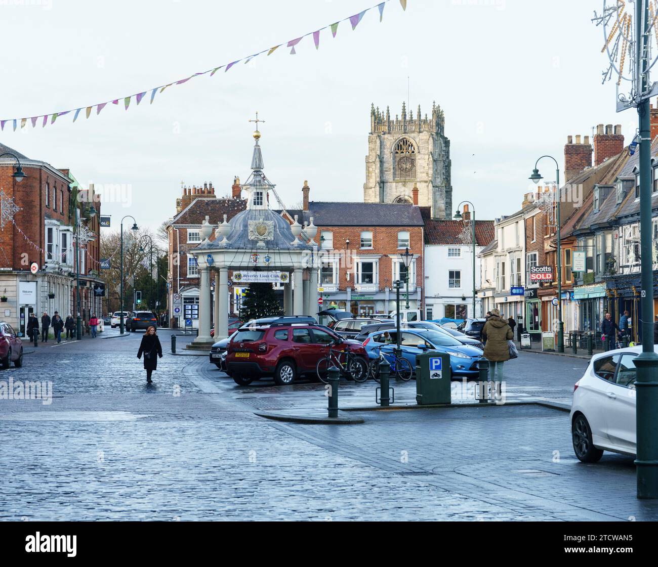 Town Centre, Beverley, East Yorkshire, mid December 2023 Stock Photo