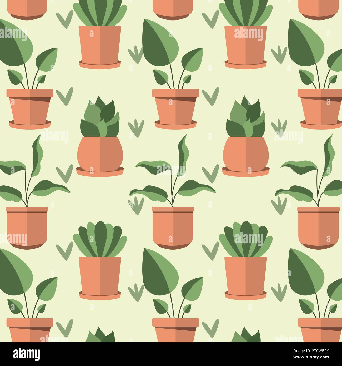 Indoor plant icons Pattern background Vector Stock Vector Image & Art ...