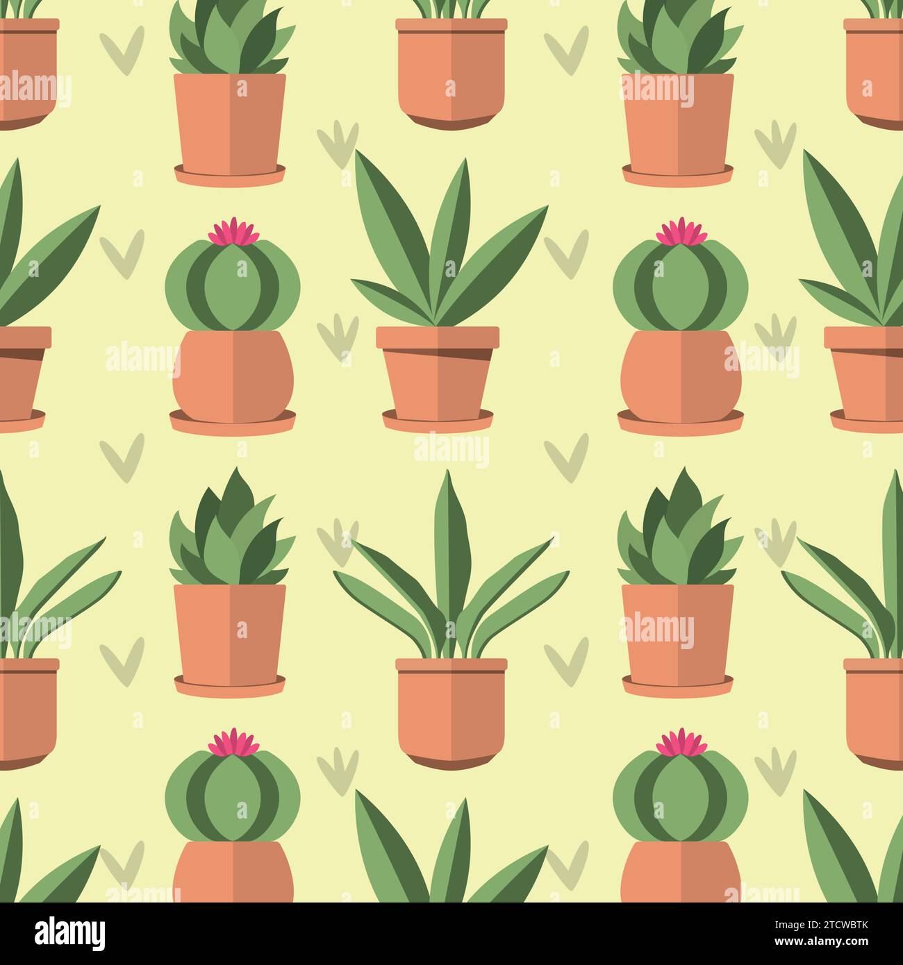 Indoor plant icons Pattern background Vector Stock Vector Image & Art ...