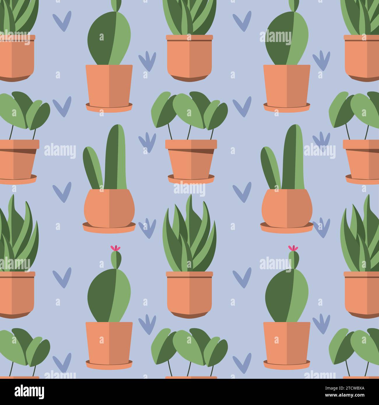 Indoor plant icons Pattern background Vector Stock Vector Image & Art ...