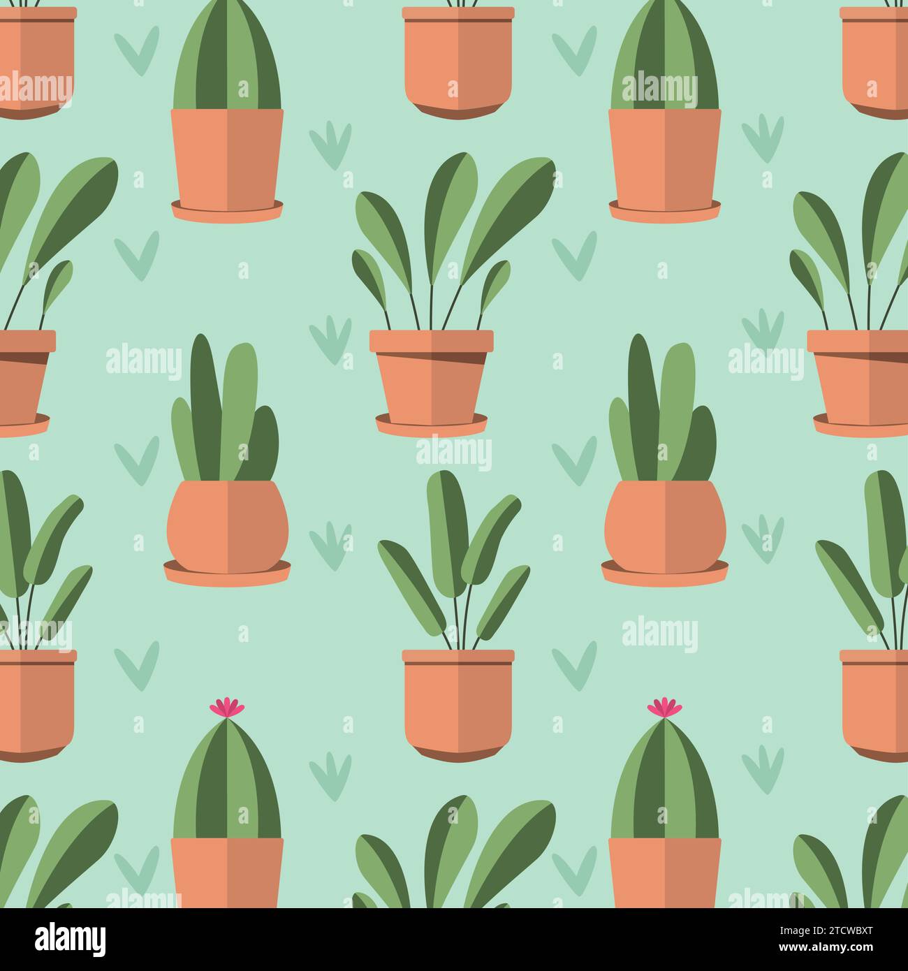 Indoor plant icons Pattern background Vector Stock Vector Image & Art ...