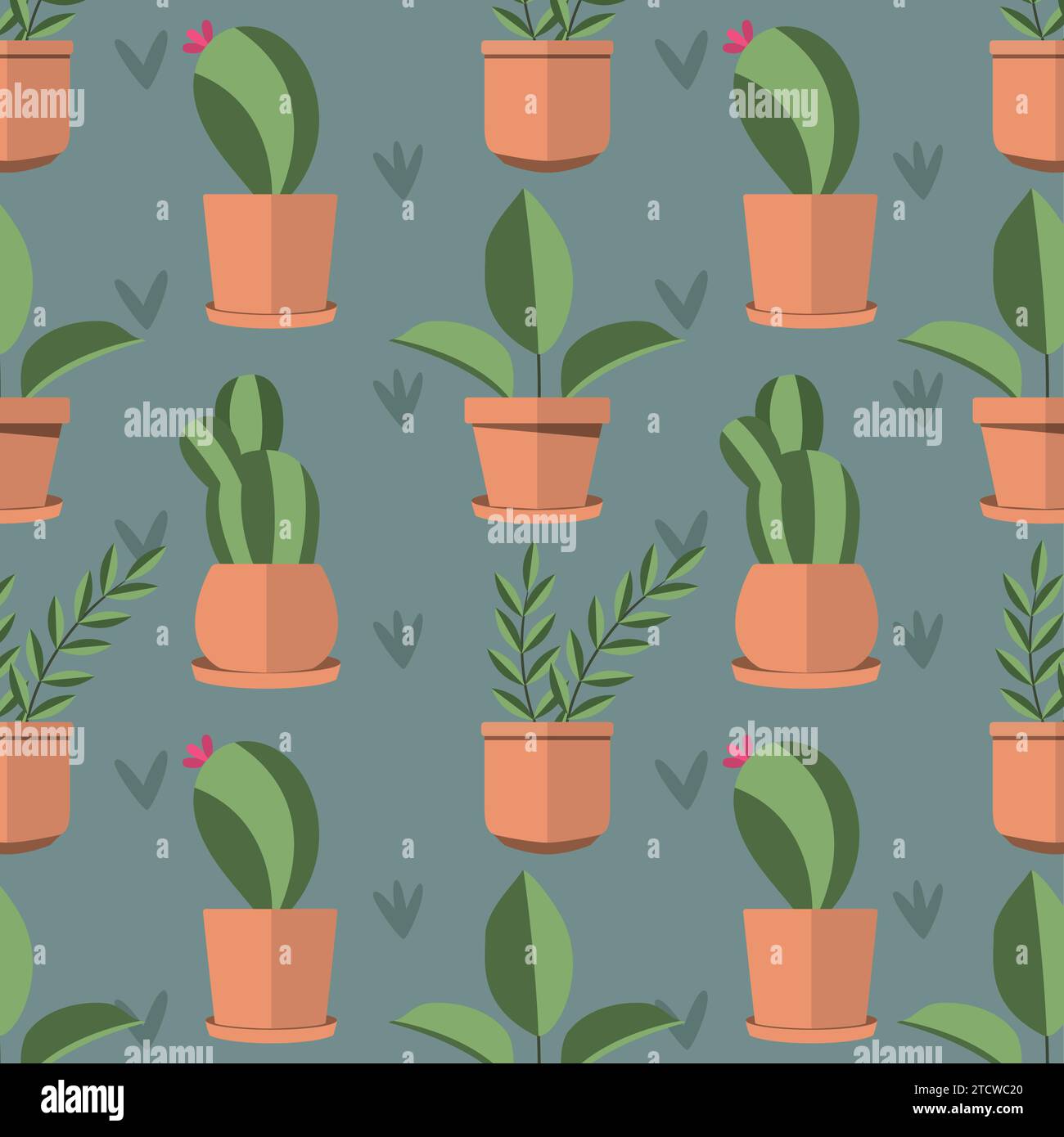 Indoor plant icons Pattern background Vector Stock Vector Image & Art ...