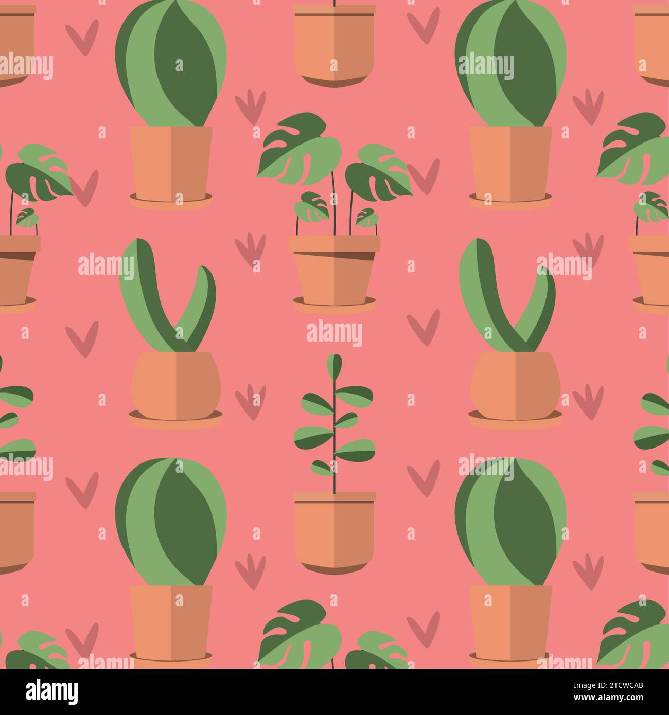 Indoor plant icons Pattern background Vector Stock Vector Image & Art ...
