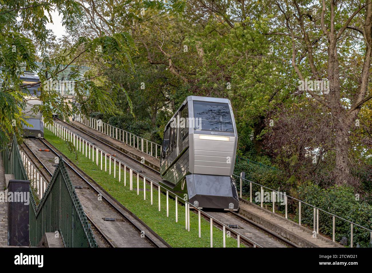 The Montmartre Funicular, an inclined transport system serving the