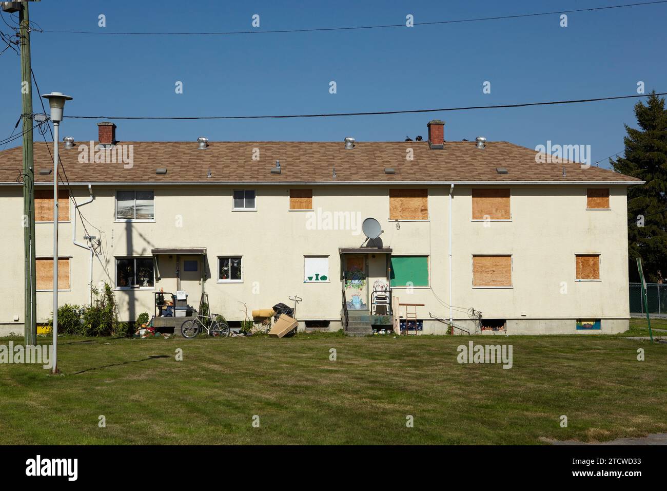 Eviction in progress at social housing project ahead of demolition