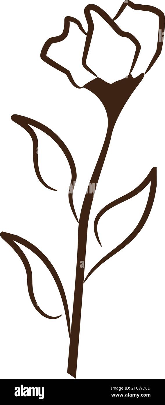 Vintage hand drawn flower sketch Vector Stock Vector Image & Art - Alamy