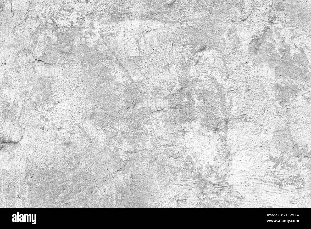 Vintage, old stucco plaster surface background, close up rough texture of gray and white mixed color painted cement, concrete wall texture. Wallpaper, Stock Photo