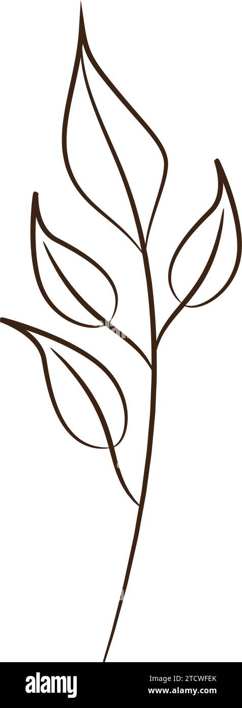 Vintage hand drawn leaf sketch Vector Stock Vector Image & Art - Alamy