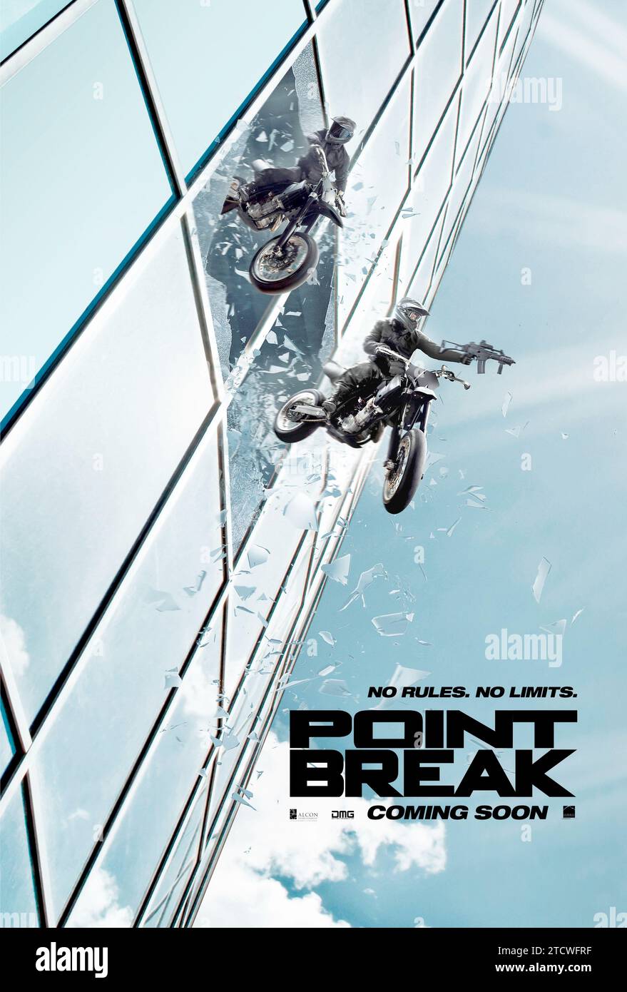 RELEASE DATE: December 25, 2015. TITLE: Point Break. STUDIO: Alcon Entertainment. DIRECTOR: Ericson Core. PLOT: A young FBI agent infiltrates an extraordinary team of extreme sports athletes he suspects of masterminding a string of unprecedented, sophisticated corporate heists. STARRING: Edgar Ramirez, Luke Bracey, Ray Winstone. (Credit Image: © Alcon Entertainment/Entertainment Pictures/ZUMAPRESS.com) EDITORIAL USAGE ONLY! Not for Commercial USAGE! Stock Photo