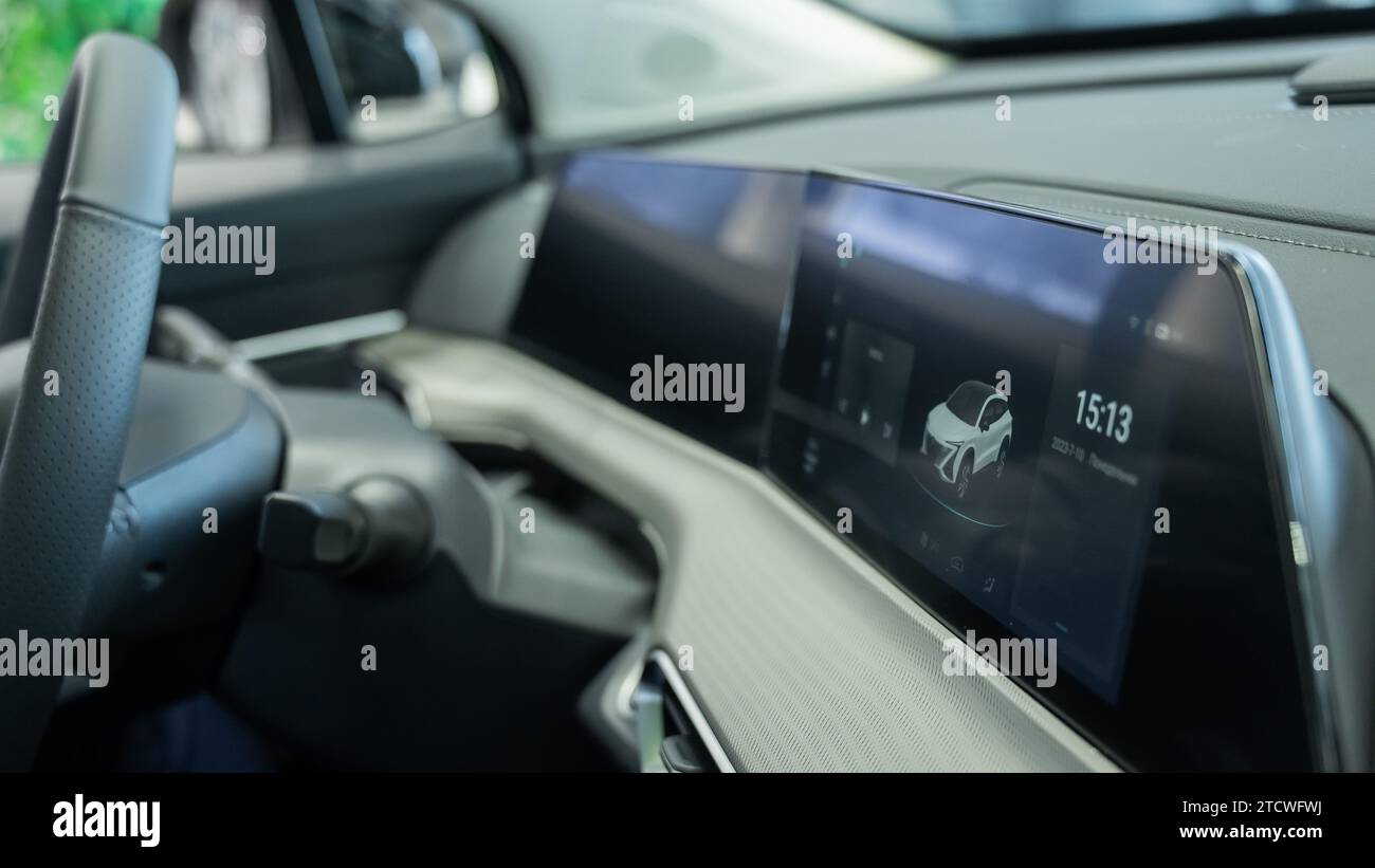 Electronic control panel of a modern car Stock Photo - Alamy