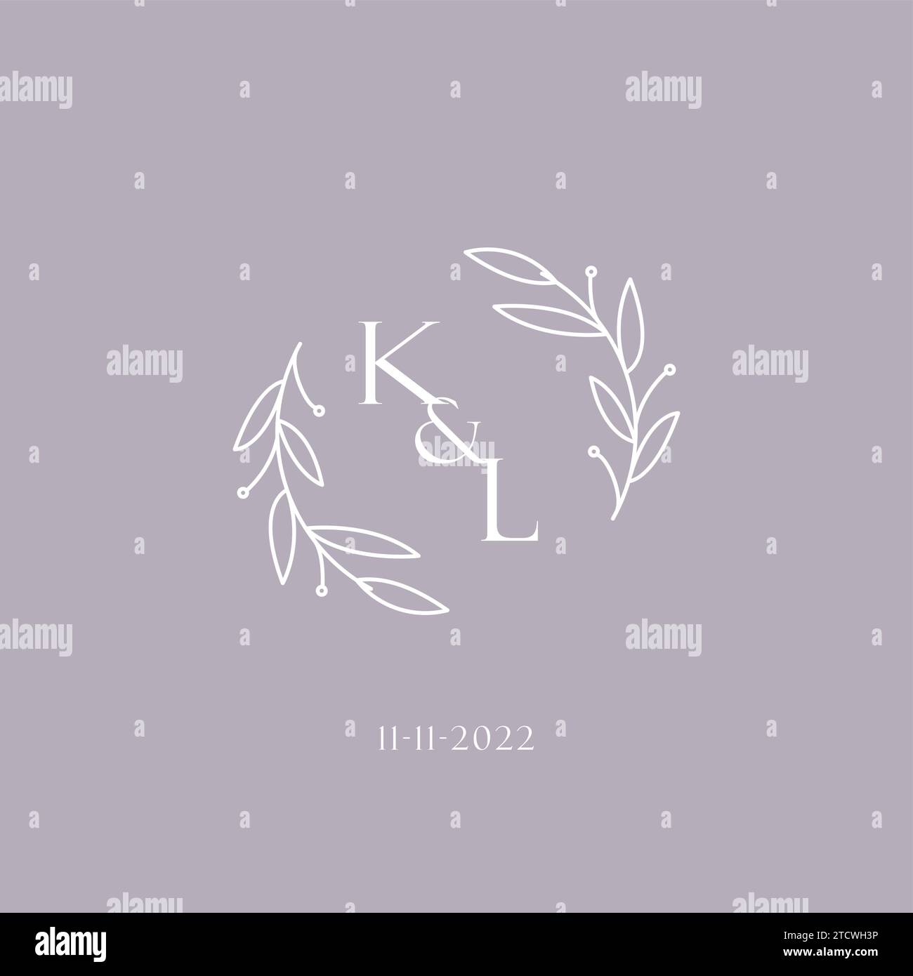 Initials KL wedding monogram logo inspiration vector graphic Stock ...