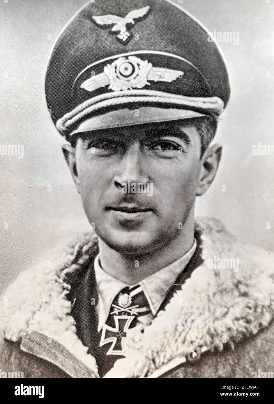 HANS-JOACHIM MARSEILLE (1919-1942) German Luftwaffe fighter pilot ace in 1942 Stock Photo