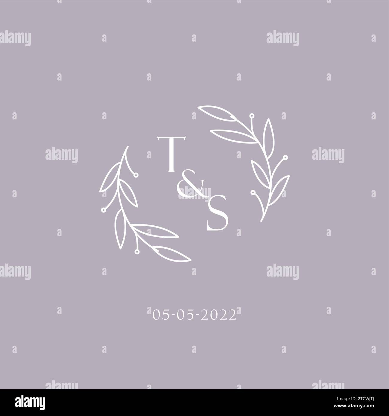 Initials TS wedding monogram logo inspiration vector graphic Stock